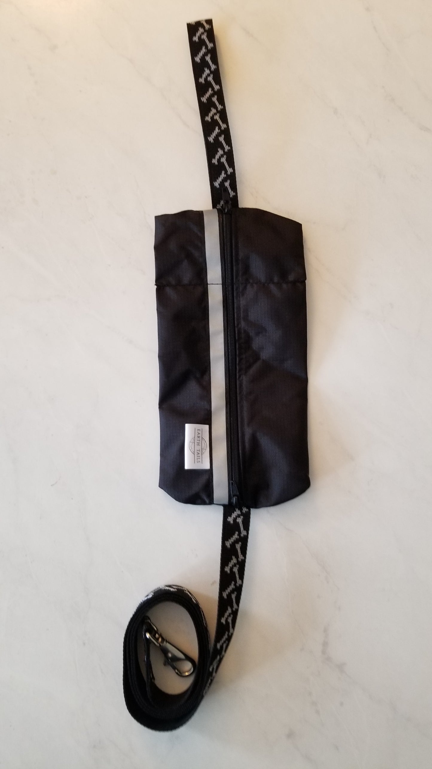 Bigger Walker with Bone Pattern Leash